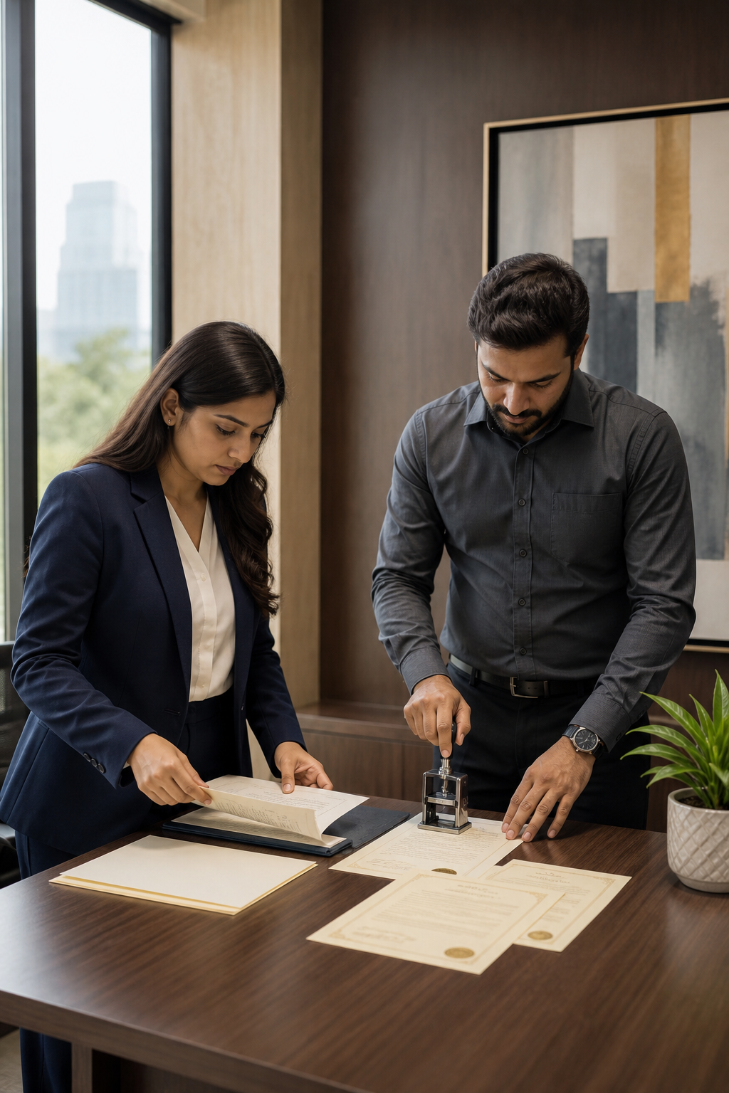 Advisors preparing document authentication files